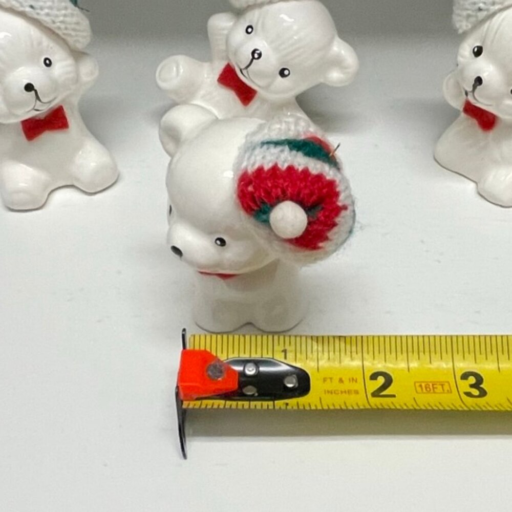 VINTAGE Christmas Around the World Snow Bear Ornaments Lot of Four (4) - Picture 7 of 7